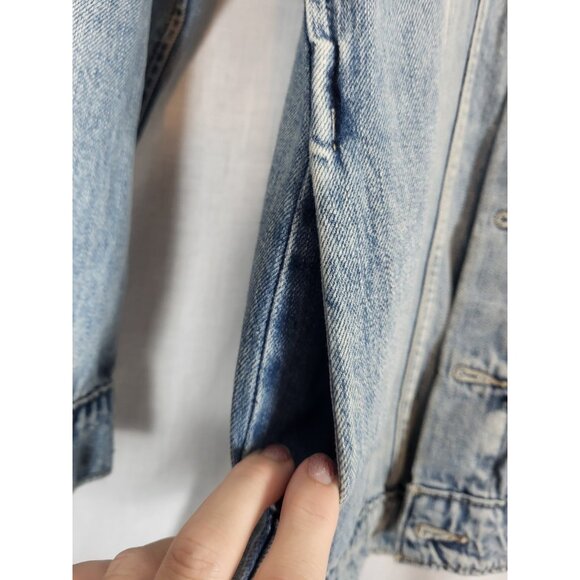Lucky Brand Women’s XS Denim Jean Jacket NWT Distressed Fall * Retails $99 - Picture 5 of 8